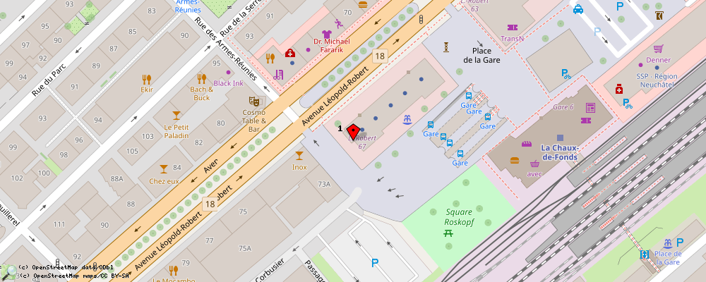 Emplacement des bureaux de l'USCN 